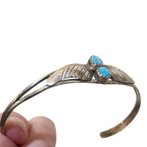Sterling silver turquoise cuff